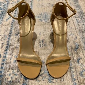 Stuart Weitzman Nude Ankle Strap Sandals